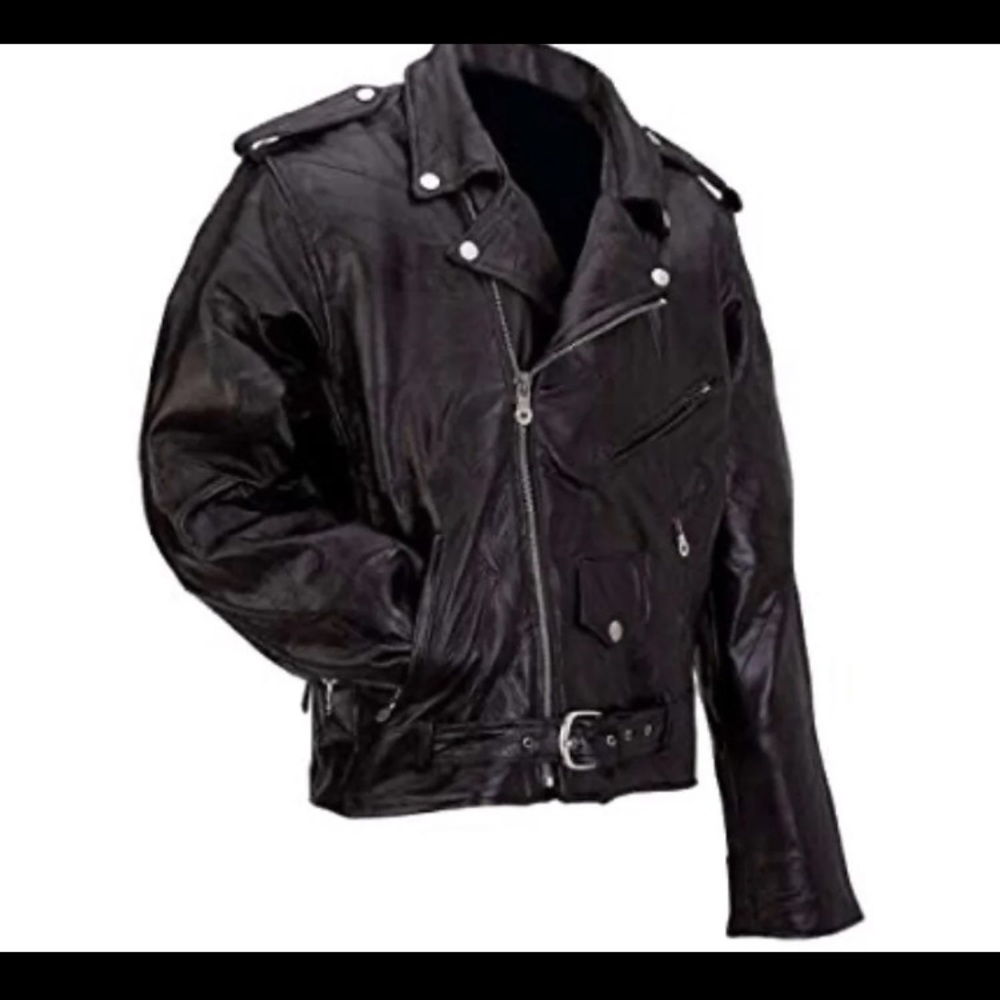 Men’s Leather Motor cycle biker jacket